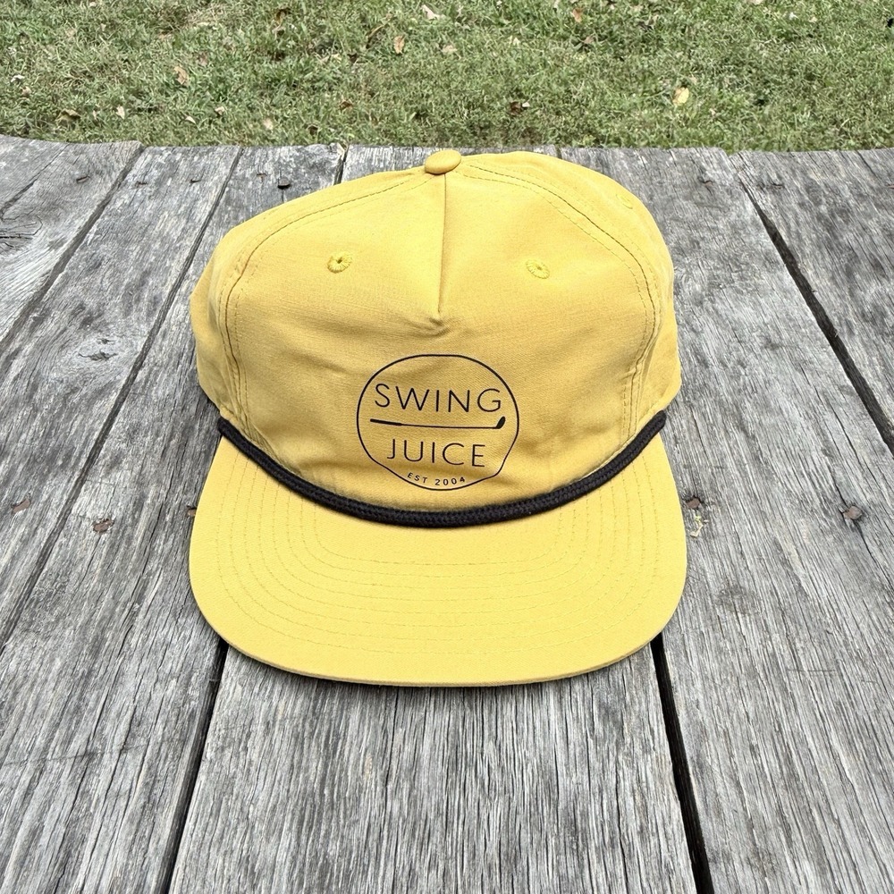 Swing Juice Rope Hat‎ Golf  Richardson Outdoor Adjustable strap back Yellow EUC